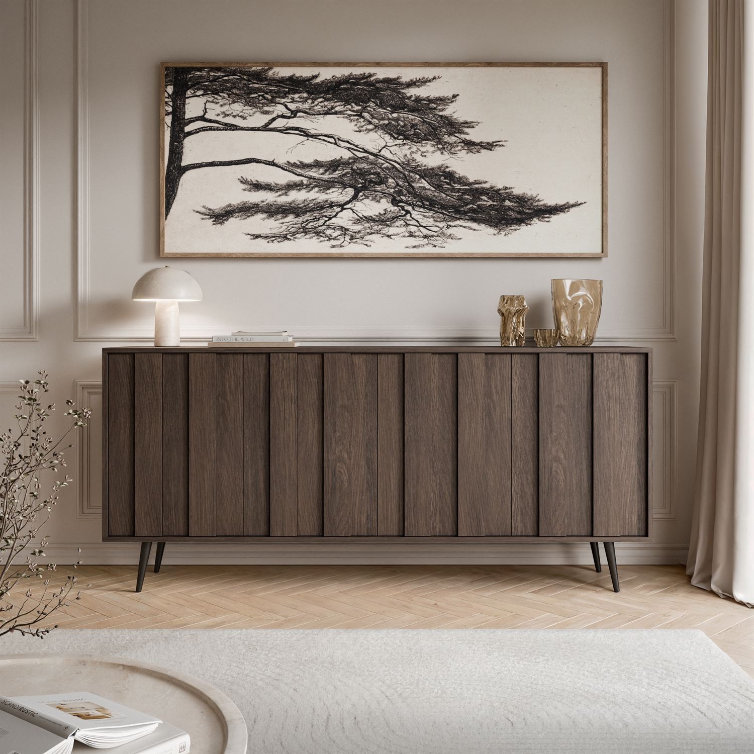 Komoda ALMA 4D  z oświetleniem LED