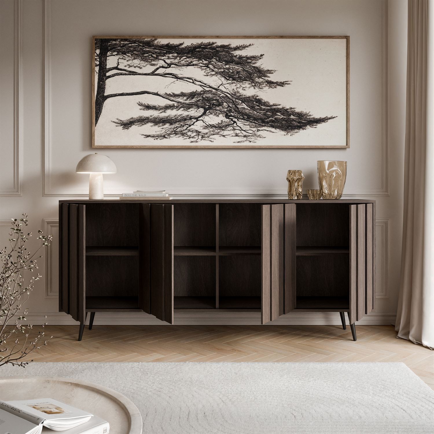 Komoda ALMA 4D  z oświetleniem LED