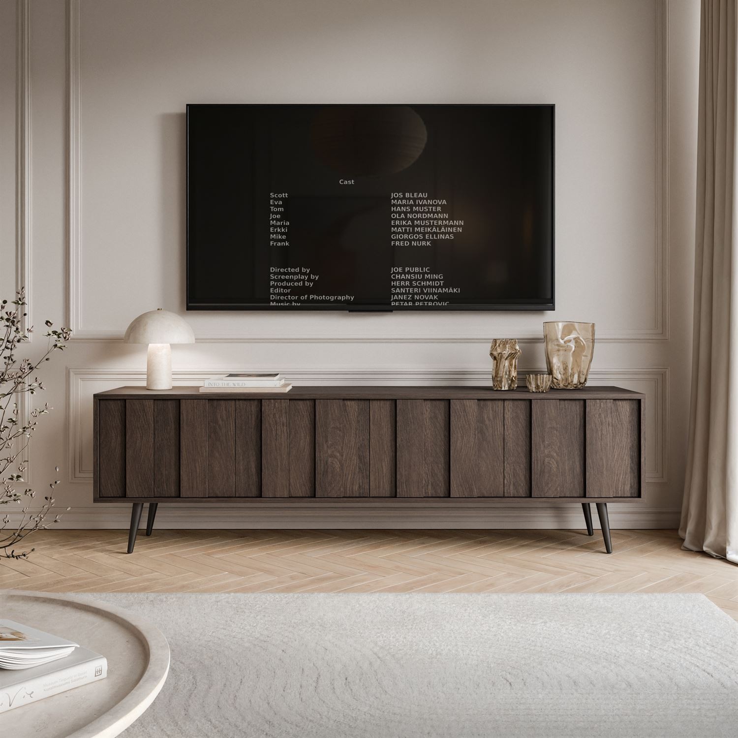 Szafka RTV ALMA z oświetleniem LED