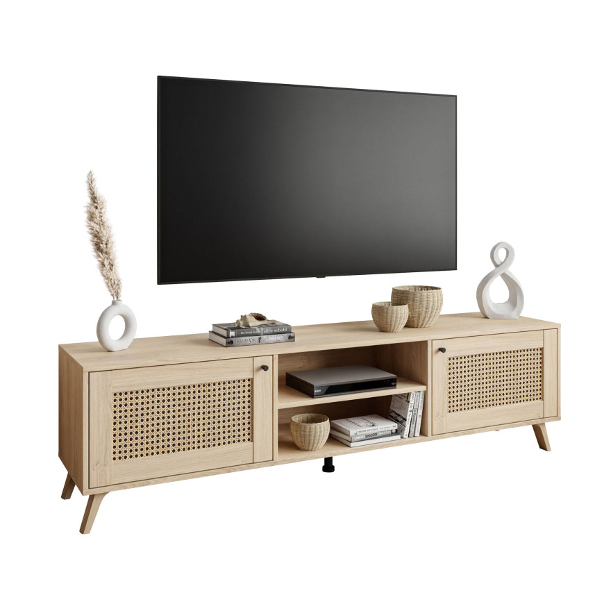 OUTLET Szafka RTV VIENNA 3D z plecionką wiedeńską