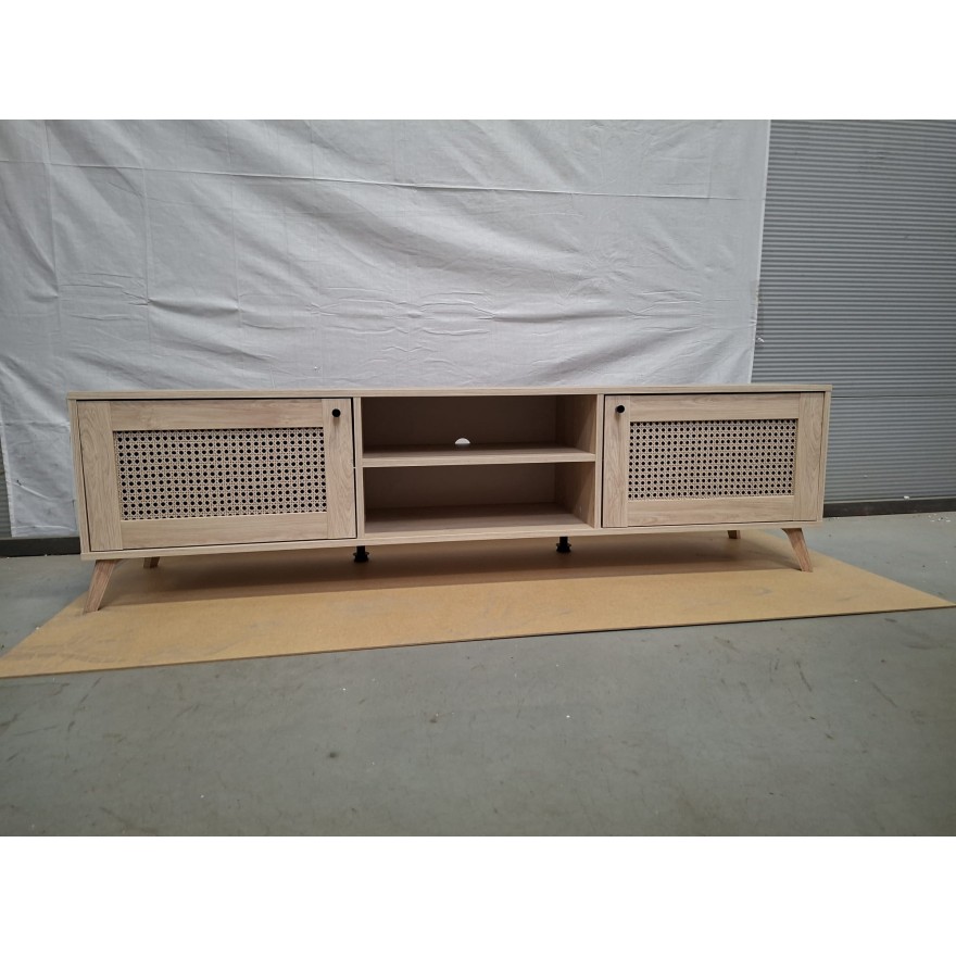 OUTLET Szafka RTV VIENNA 3D z plecionką wiedeńską