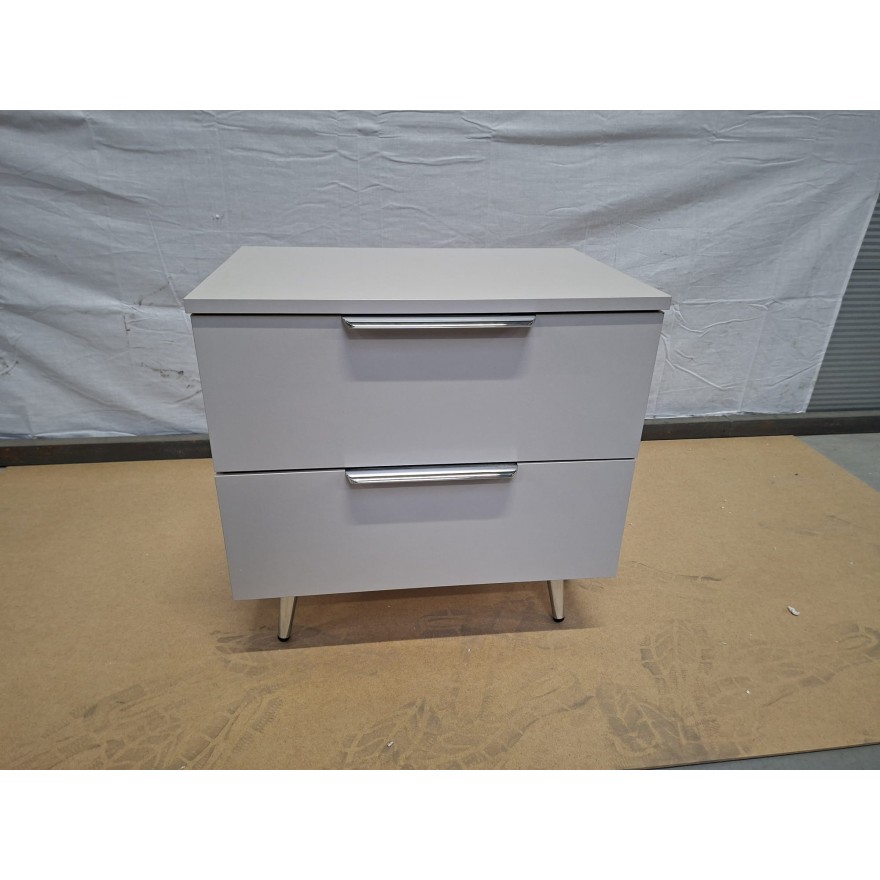 OUTLET Szafka nocna LINA KASZMIR 2S na skośnych nóżkach LED