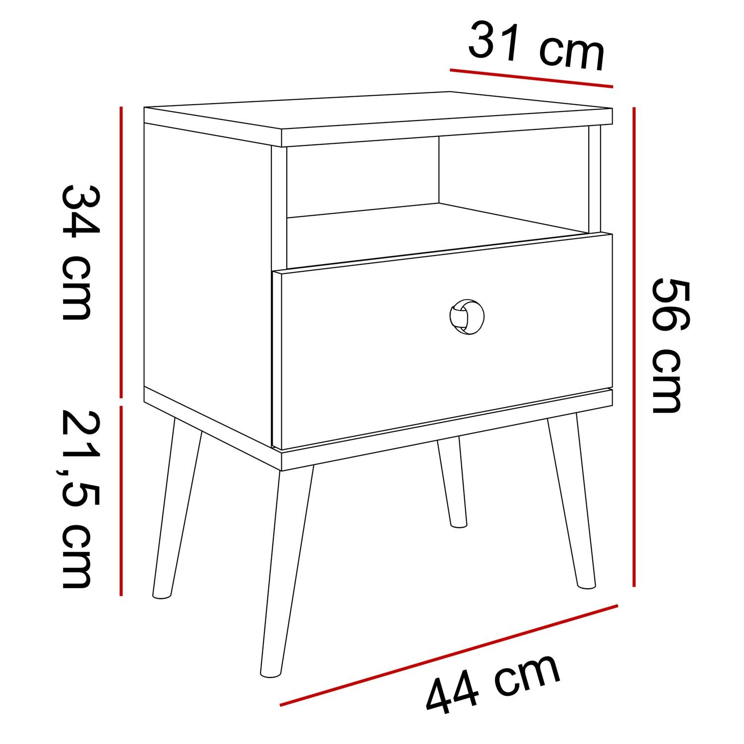 OUTLET Stolik nocny HARMONY