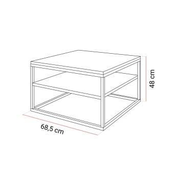 OUTLET Ława NOVA z półką dąb wotan