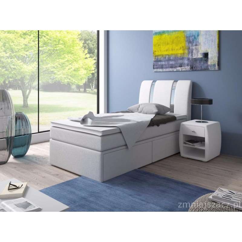 Łoże tapicerowane boxspring RIVA SIMPLE 90 cm