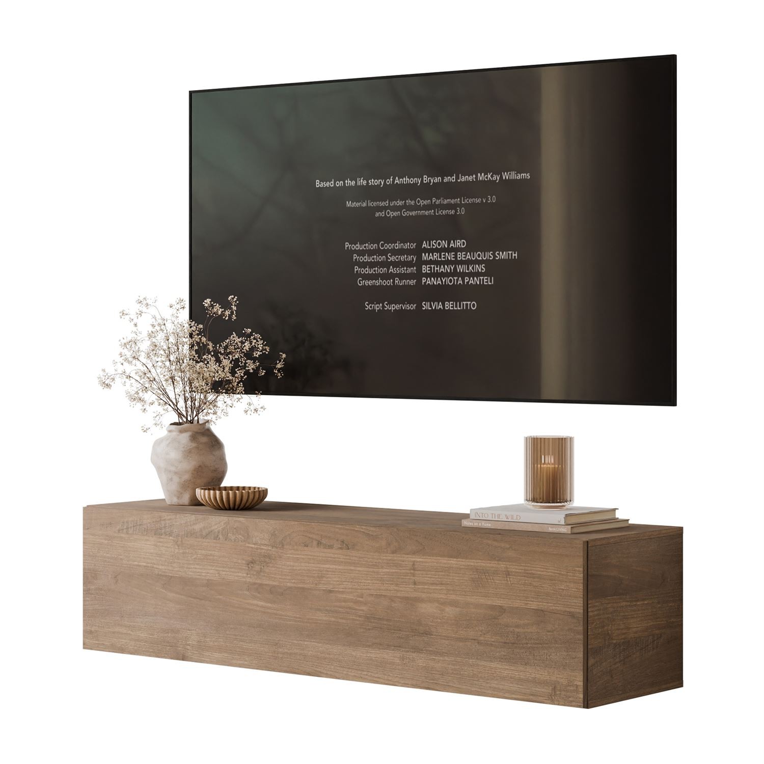 Wisząca szafka RTV COLGANTE ORZECH 150cm