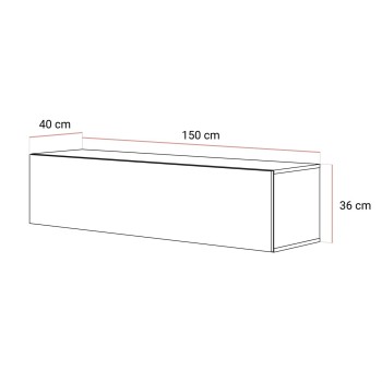 Wisząca szafka RTV COLGANTE ORZECH 150cm