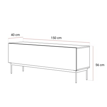 Szafka RTV COLGANTE ORZECH 150 cm na stelażu