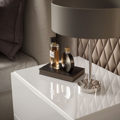 Stolik nocny AURA LUX PUSH OPEN na nóżkach