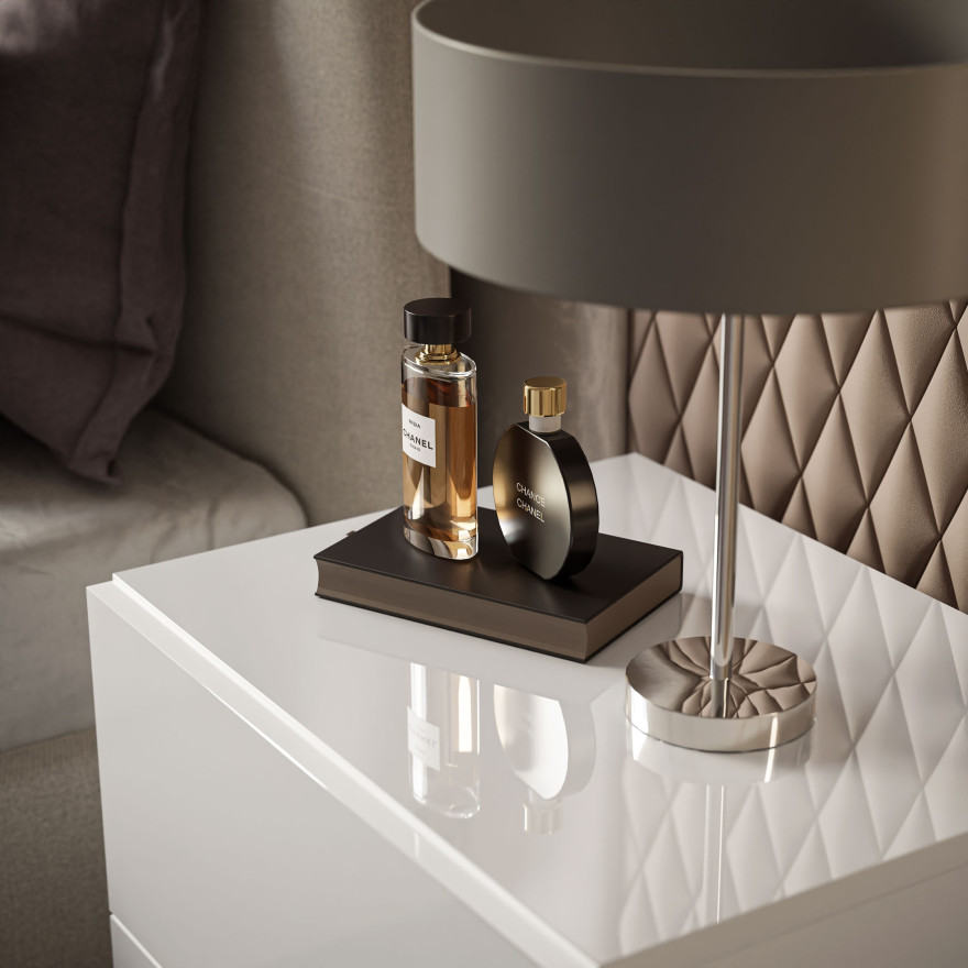 Stolik nocny AURA LUX PUSH OPEN na nóżkach