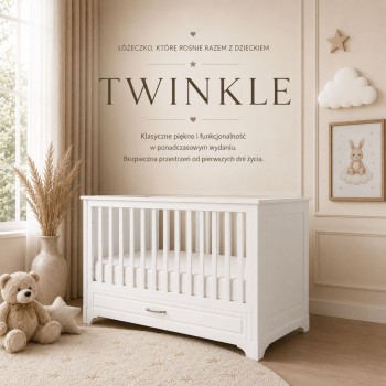 Łóżeczko TWINKLE z szufladą