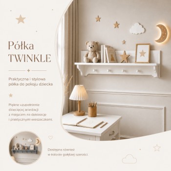 Półka TWINKLE do pokoju dziecięcego