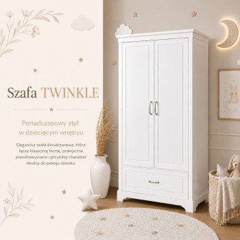 Dwudrzwiowa szafa TWINKLE do pokoju dziecięcego