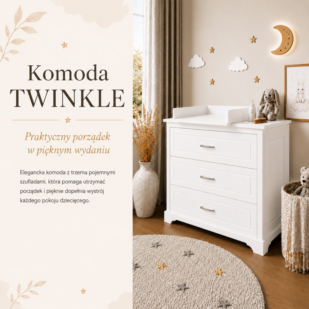 Komoda TWINKLE do pokoju dziecięcego
