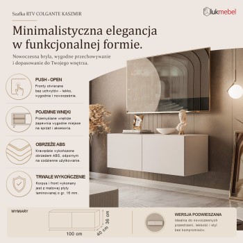 Szafka RTV COLGANTE KASZMIR 100