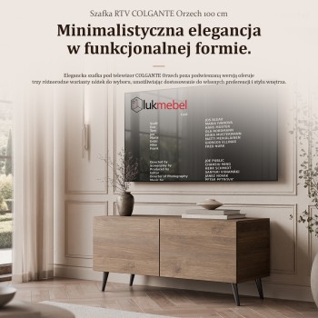 Szafka RTV COLGANTE ORZECH 100 na nóżkach