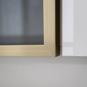 Czterodrzwiowa szafa ATRIUM GLOSS ze szklanym frontem