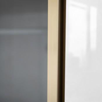Czterodrzwiowa szafa ATRIUM GLOSS ze szklanym frontem