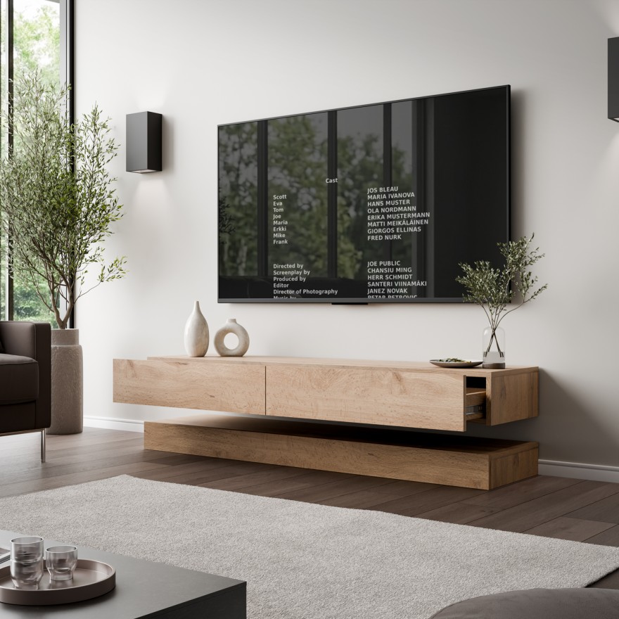 Szafka RTV SKY 140 cm z oświetleniem LED
