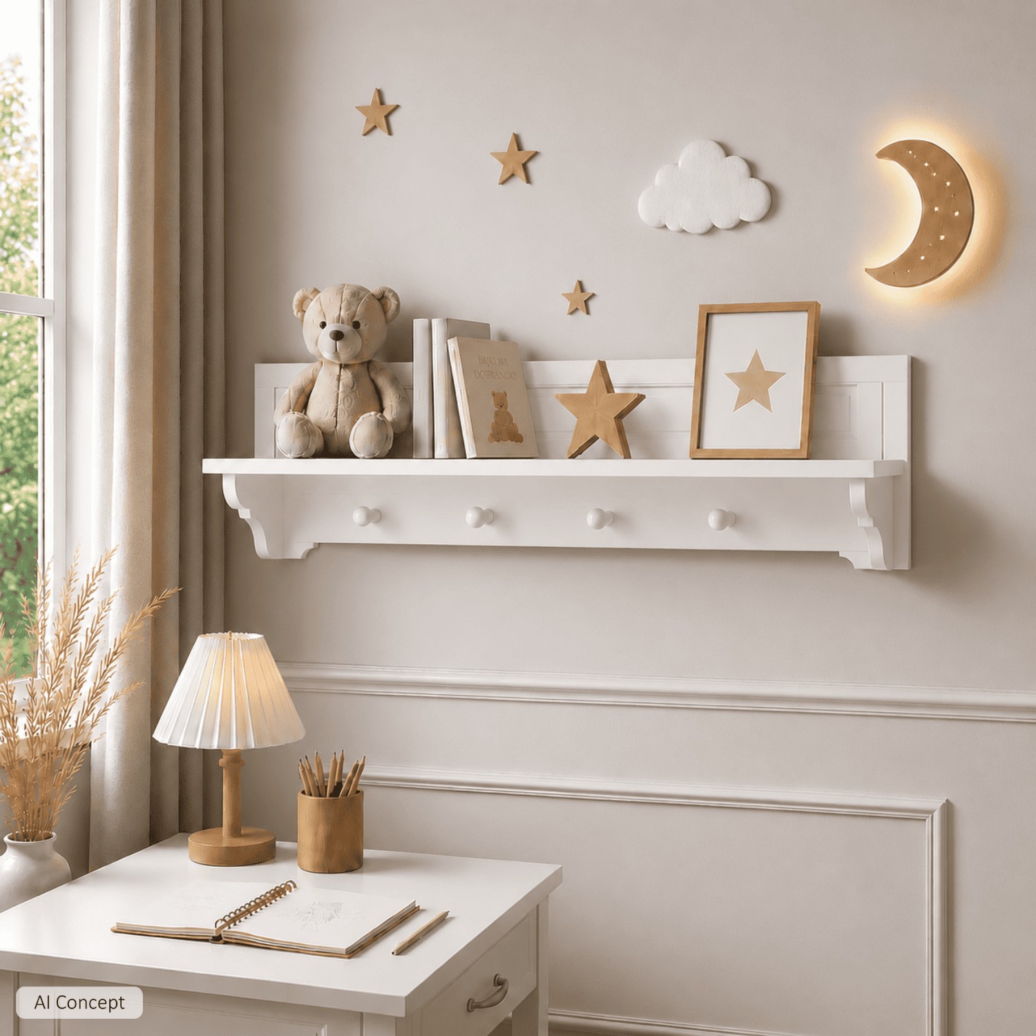 Półka TWINKLE do pokoju dziecięcego