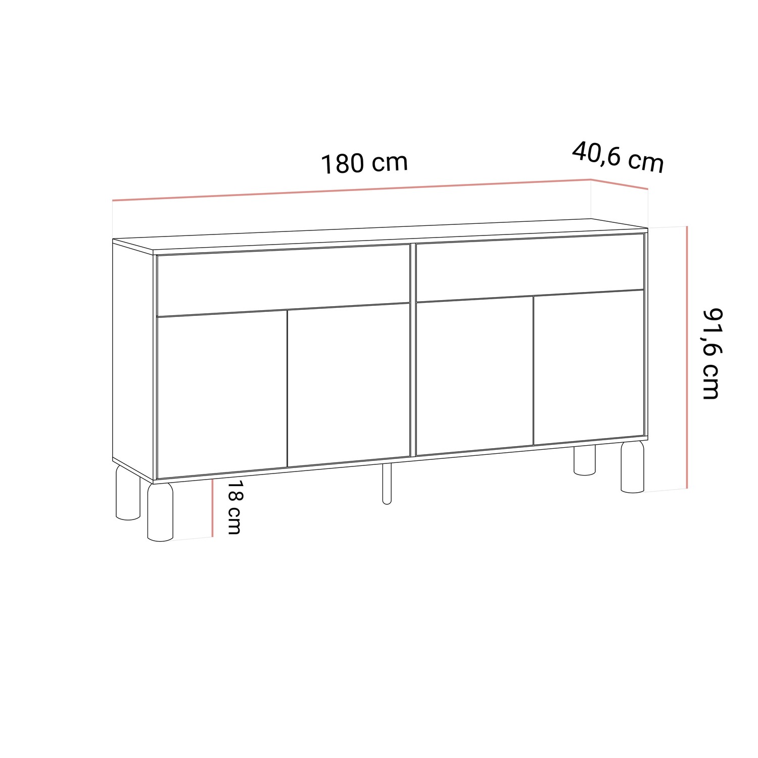 Komoda LINDEN SN-1 z szufladami