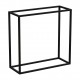 Stelaż metalowy do konsoli 80x30x78 cm czarny i biały