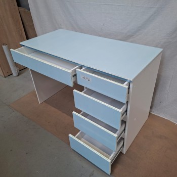 OUTLET Biurko AURORA SILVER z szufladami