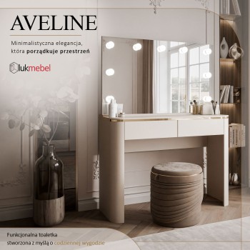 Toaletka AVELINE ELITE z lustrem i oświetleniem LED