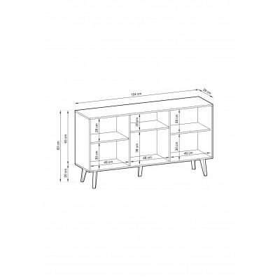 Komoda trzydrzwiowa CONE K154