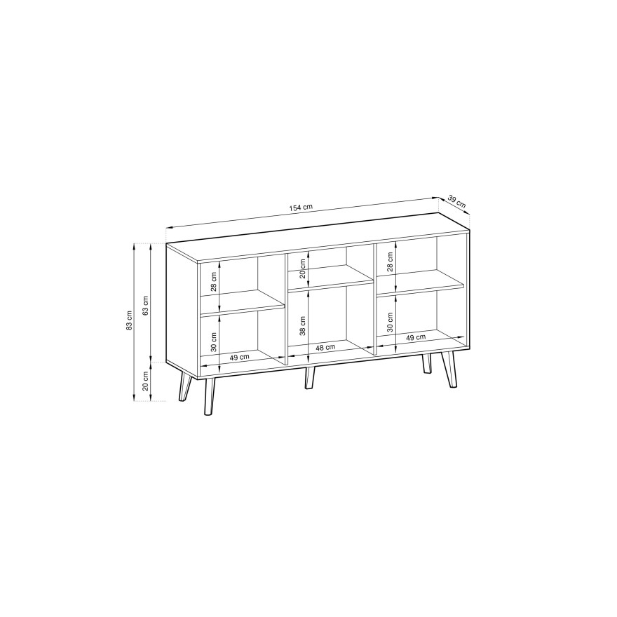 Komoda trzydrzwiowa CONE K154