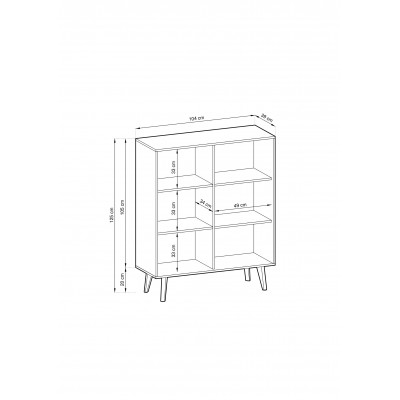 Komoda dwudrzwiowa wysoka VILA KD104