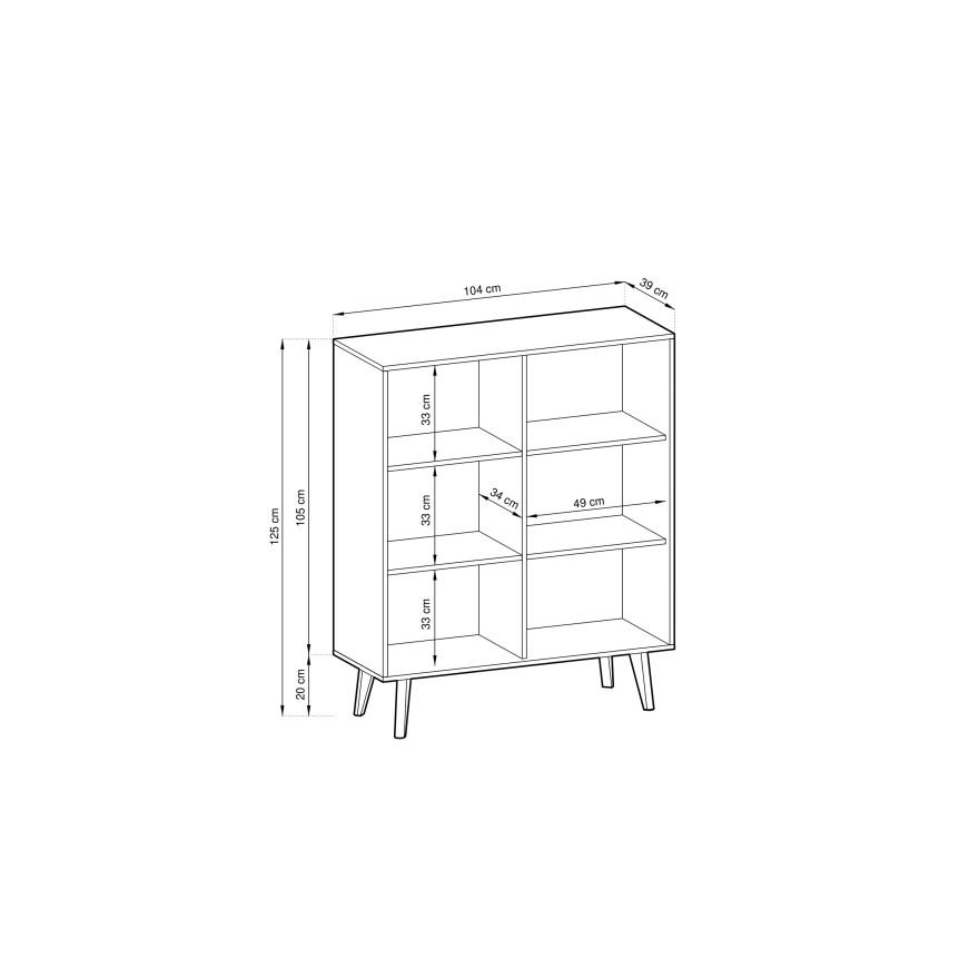 Komoda dwudrzwiowa wysoka VILA KD104