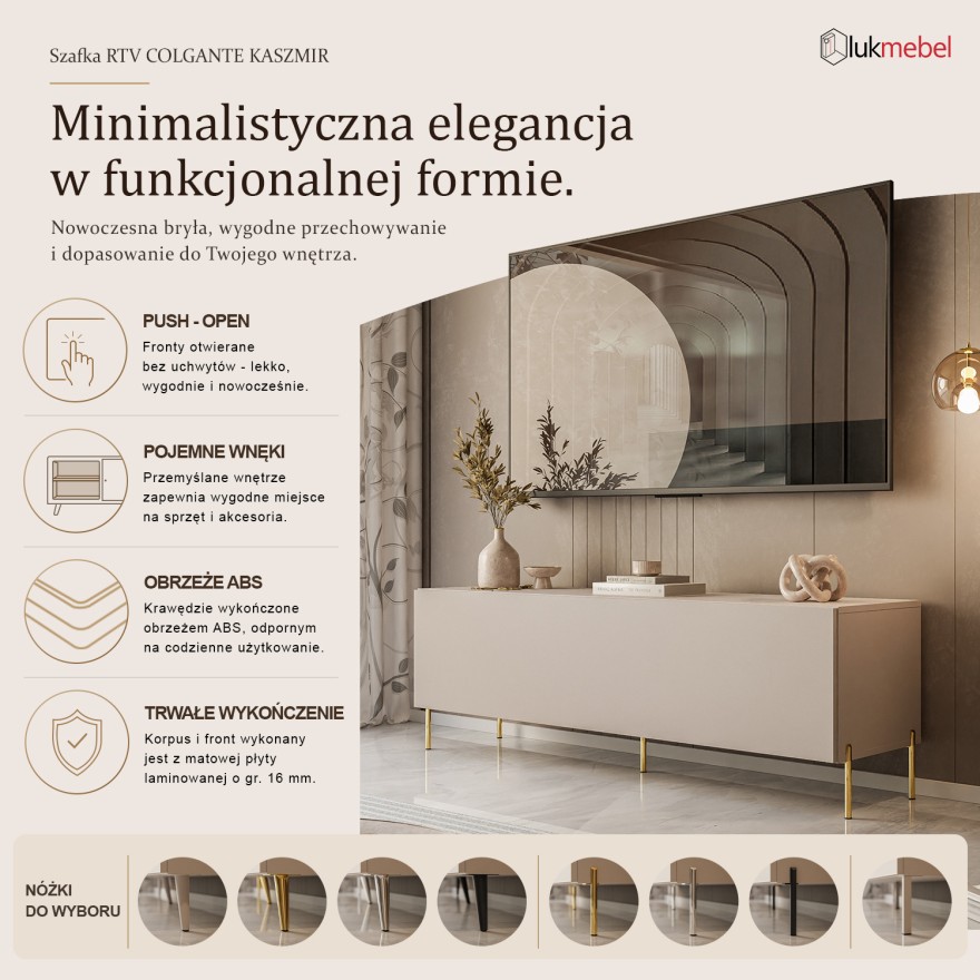 Wisząca szafka RTV COLGANTE KASZMIR 150