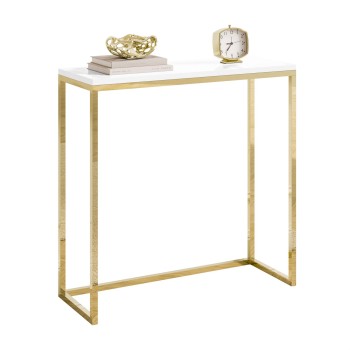 Konsola MODERN II ZŁOTY CHROM 80/100 cm wysoki połysk