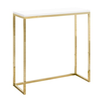 Konsola MODERN II ZŁOTY CHROM 80/100 cm wysoki połysk