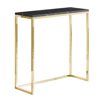 Konsola MODERN II GRIGIA ZŁOTY CHROM 80/100 cm