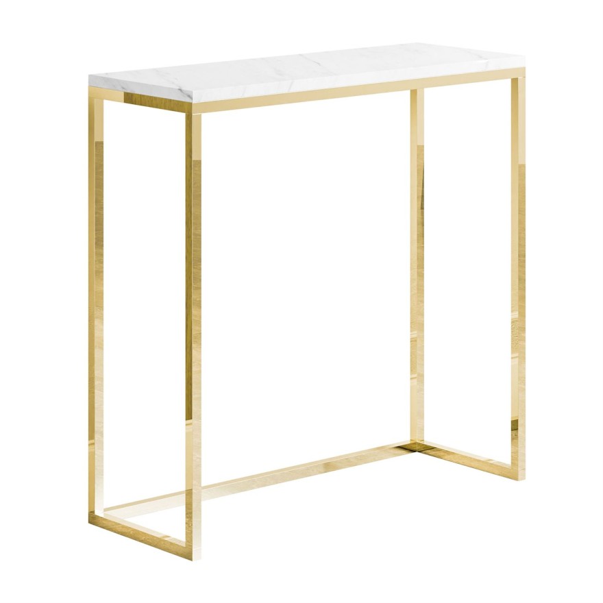 Konsola MODERN II LEVANTO ZŁOTY CHROM 80/100 cm