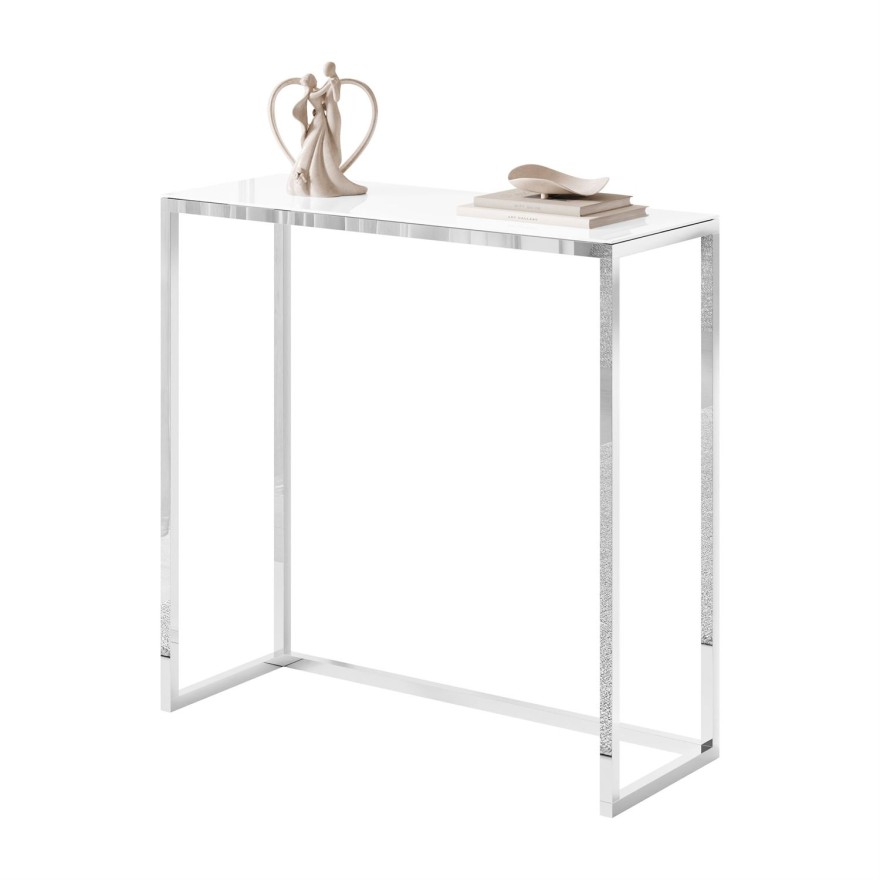 Konsola MODERN II GLASS CHROM 80/100 cm