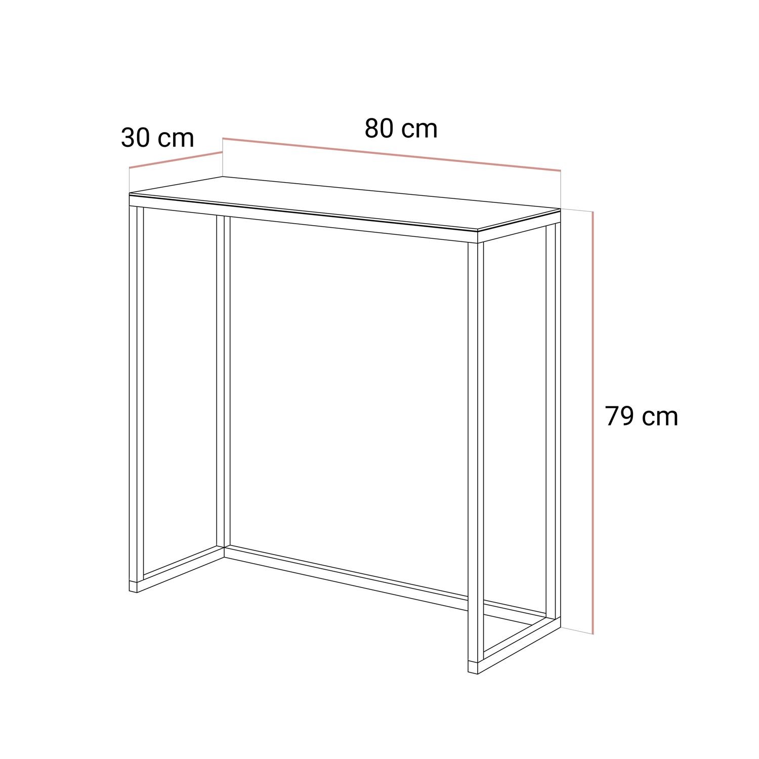 Konsola MODERN II GLASS CHROM 80/100 cm