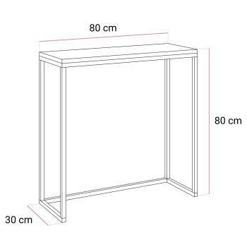 Konsola MODERN II CHROM 80/100 cm wysoki połysk