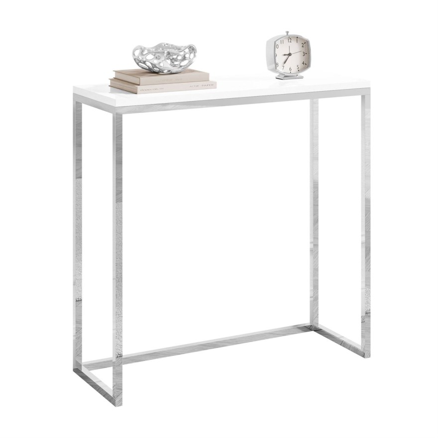 Konsola MODERN II CHROM 80/100 cm wysoki połysk