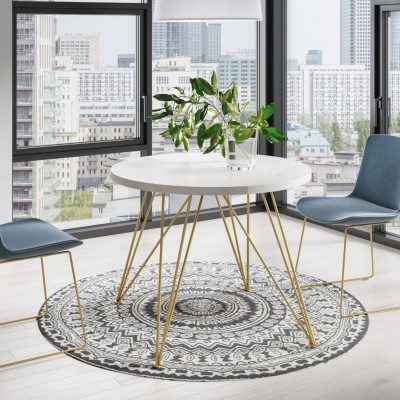 Stół okrągły ARO GOLD nierozkładany