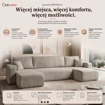 Narożnik tapicerowany PRESTIGE U