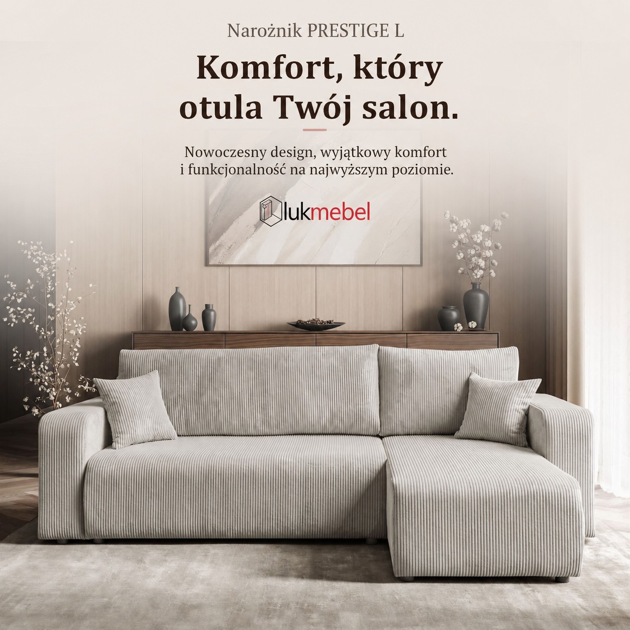 Narożnik tapicerowany PRESTIGE L