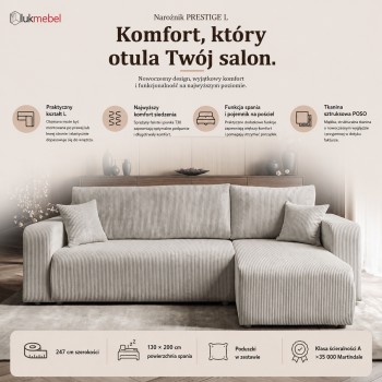 Narożnik tapicerowany PRESTIGE L