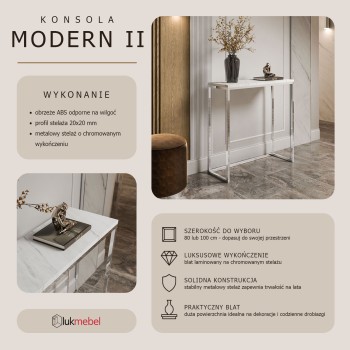 Konsola MODERN II LEVANTO CHROM 80/100 cm