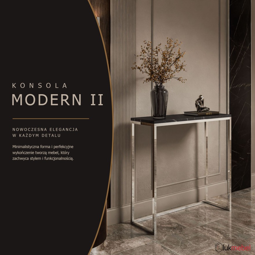 Konsola MODERN II GRIGIA CHROM 80/100 cm