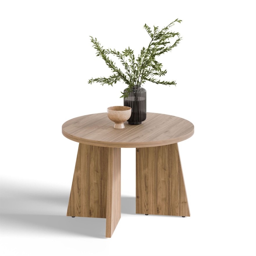 Okrągły stolik kawowy MOCHA 58cm Orzech Royal