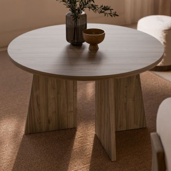 Okrągły stolik kawowy MOCHA 75 cm Orzech Royal