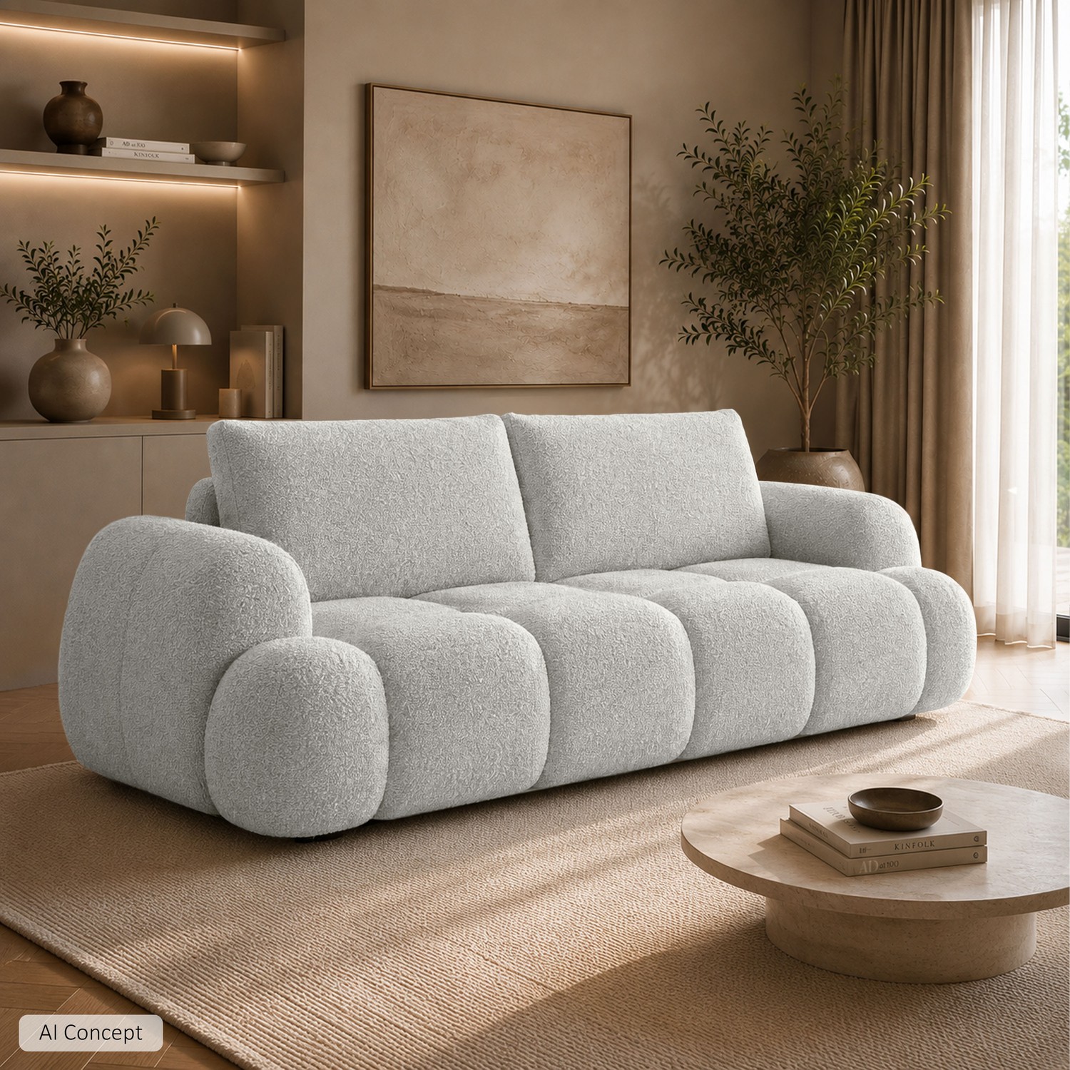 Sofa CORAL z funkcją spania i pojemnikiem na pościel